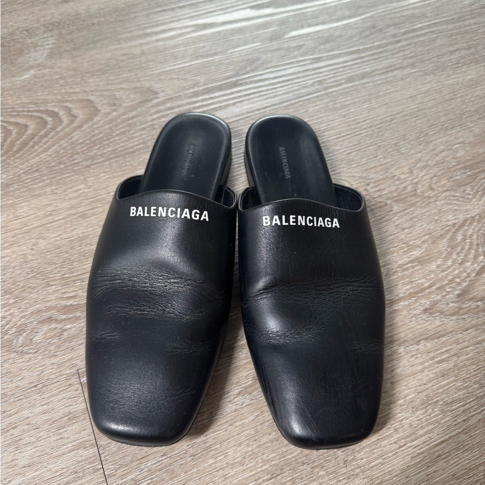 Balenciaga Black Leather Loafers - Picture 2 of 3